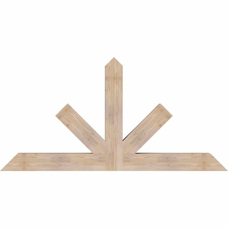 Ekena Millwork Saratoga Smooth Timber Gable Bracket, Douglas Fir, 72"W x 36"H x 5 1/2"D x 5 1/2"F, 12/12 Pitch GBW072X36X0606SAR00SDF